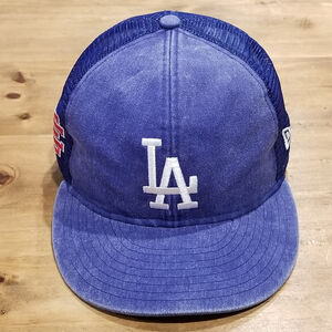 Eric Emanuel Blue Los Angeles LA Embroidered Mesh-Back Cap